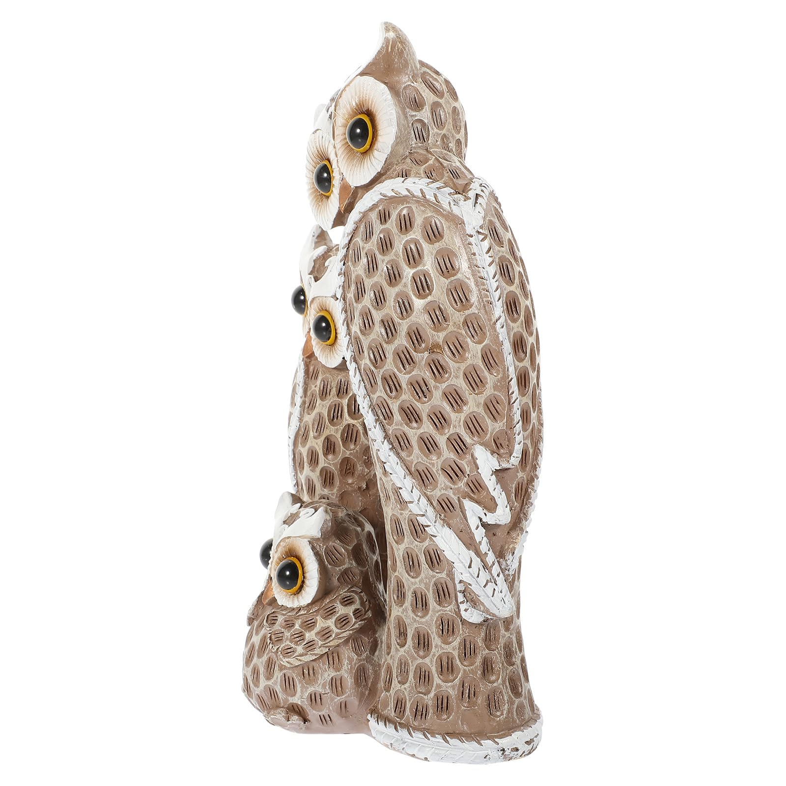 Statue de hibou en résine marron decorative pour embellir un jardin extérieur