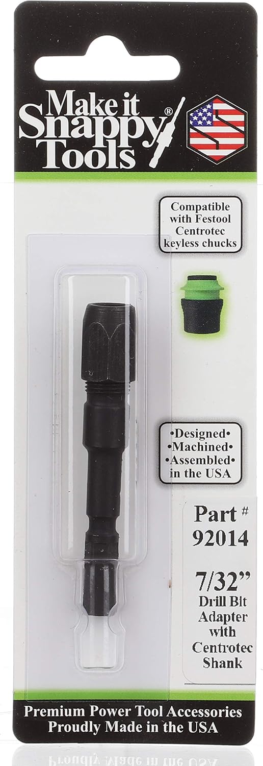 Make it Snappy Tools 1/4 Inch Drill Bit Adapter, Compatible with Festool Centrotec Chucks #92016