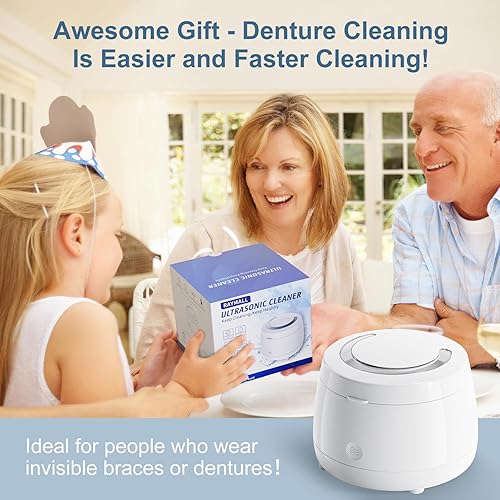 Miniatura 7 de Limpiador ultrasónico del retenedor, dispositivo de la máquina del limpiador del retenedor sónico de la dentadura para el viaje casero, máquina de