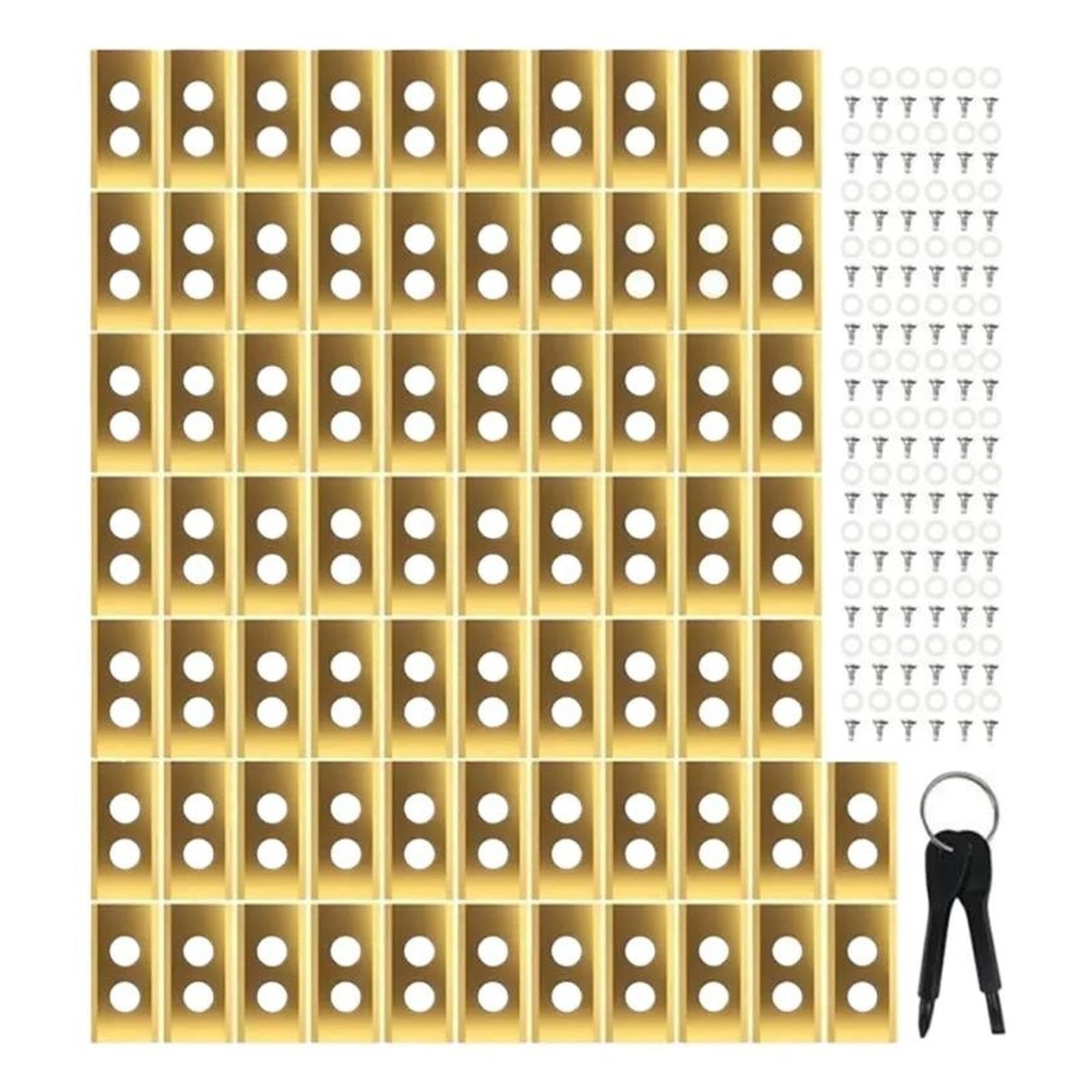 Cuchilla for Cortacésped, Compatible Con Mammotion, Cuchillas De Repuesto De Las Series Luba Y Yuka, Cortacésped Robótico De 72 Piezas Con Accesorios De Destornillador(Gold)