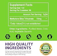Vista 3 de Grado farmacéutico azul de metileno – Solución USP 1% con electrolitos Apoyo a la salud cerebral y cognitiva Sin formaldehído, 2 oz (2.0 fl oz)
