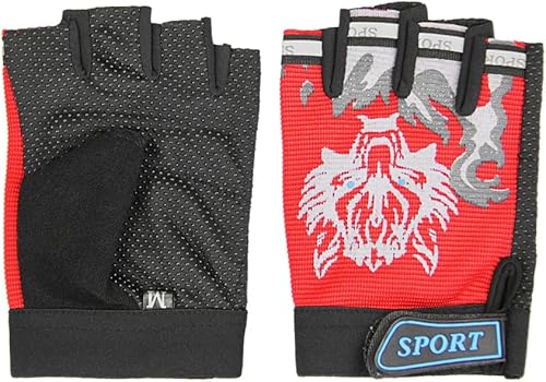 Miniatura 2 de Guantes de ciclismo sin dedos para niños transpirables antideslizantes que absorben los golpes guantes de bicicleta de medio dedo guantes deportivos