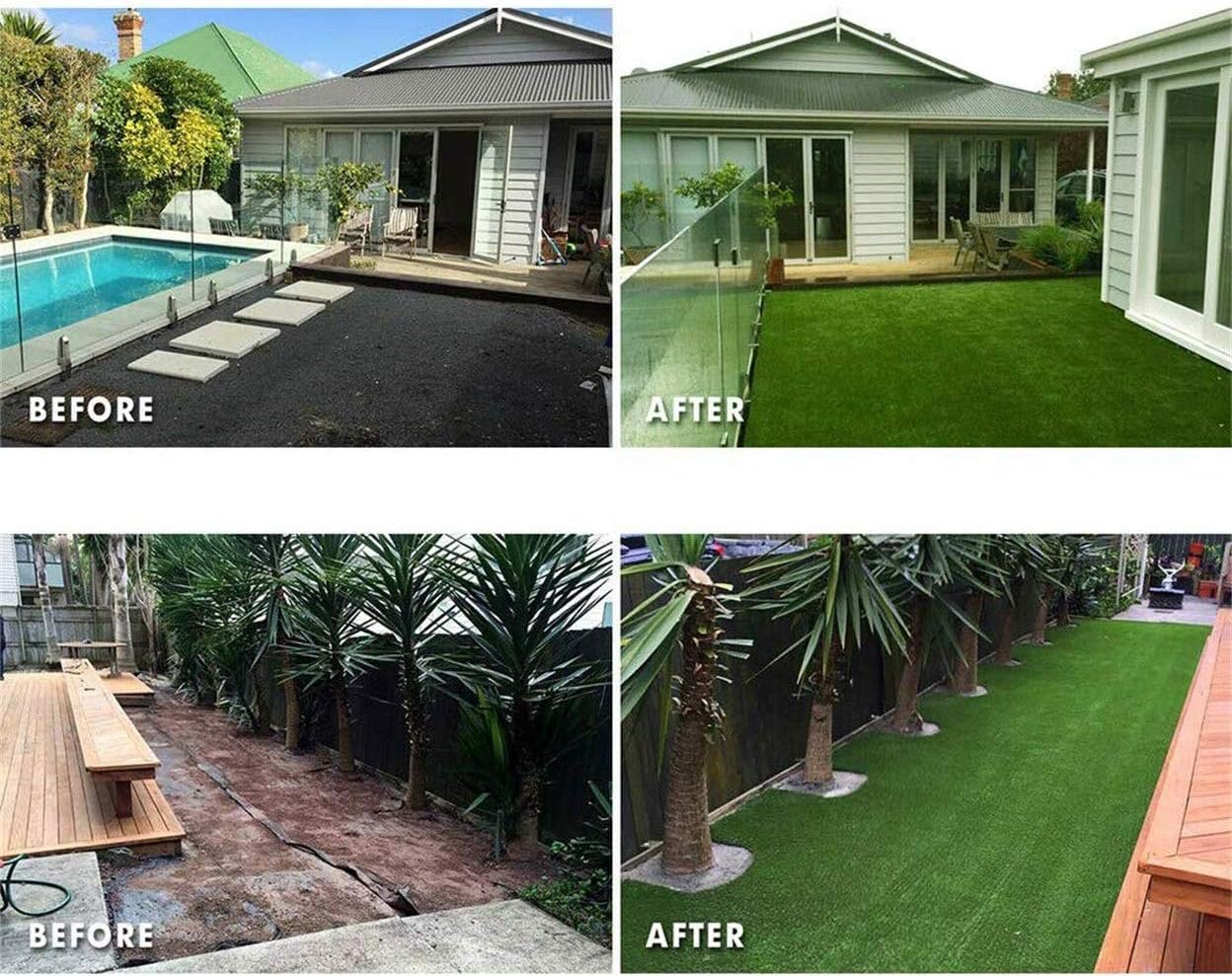 SunVilla 9'X40' Artificial Grass Realistic [Customized Sizes] Grass Height 1 3/8" Indoor/Outdoor Artificial Grass/Turf Many Sizes 9FTX40FT (360 Square FT)