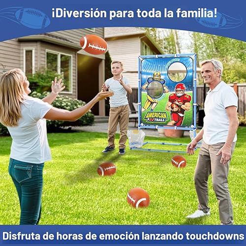 Miniatura 3 de Juego de lanzamiento de fútbol con 4 bolas inflables, juguete de tiro de fútbol para interiores y exteriores, para niños de 4 a 7 años, 8 a 12 años,