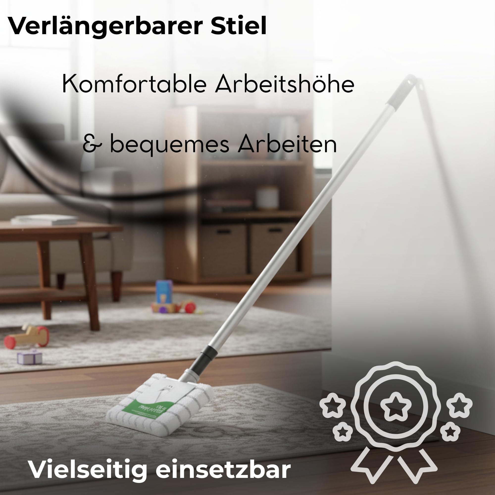 Novaliv 4 limpiadores de azulejos para baño con mango telescópico, incluye funda de microfibra para limpiar azulejos, baño