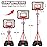 Meland Kids Basketball Hoop - Adjustable Height 2.9ft-6.2ft Toddler for Kids, Goal Indoor & Outdoor Toys Backyard Outside Boys Age 3 4 5 6 7 8 Years Gift