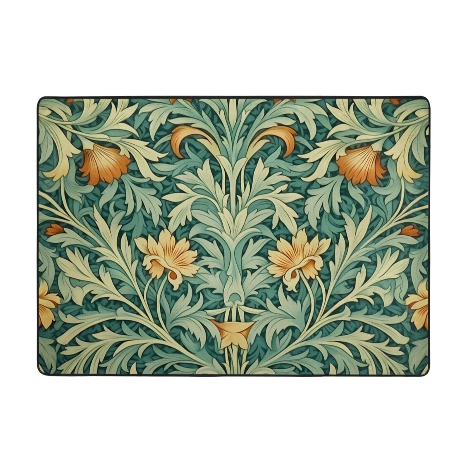 Tapis de chevet antidérapant bleu sarcelle doux 203cm