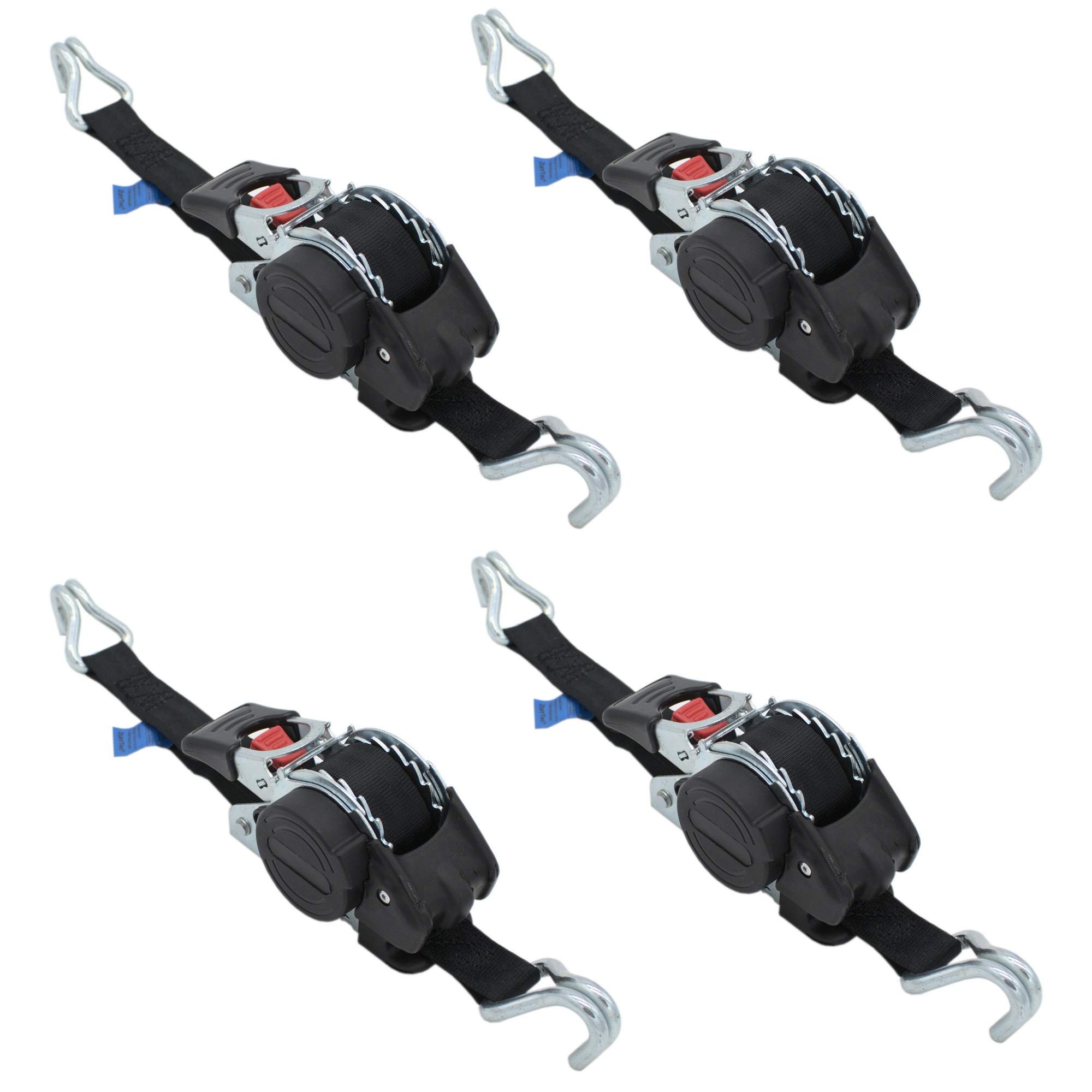 Automatik Spanngurt 3 m 25 mm – LC 300/600 daN – Zurrgurt mit Ratsche – 4er Set