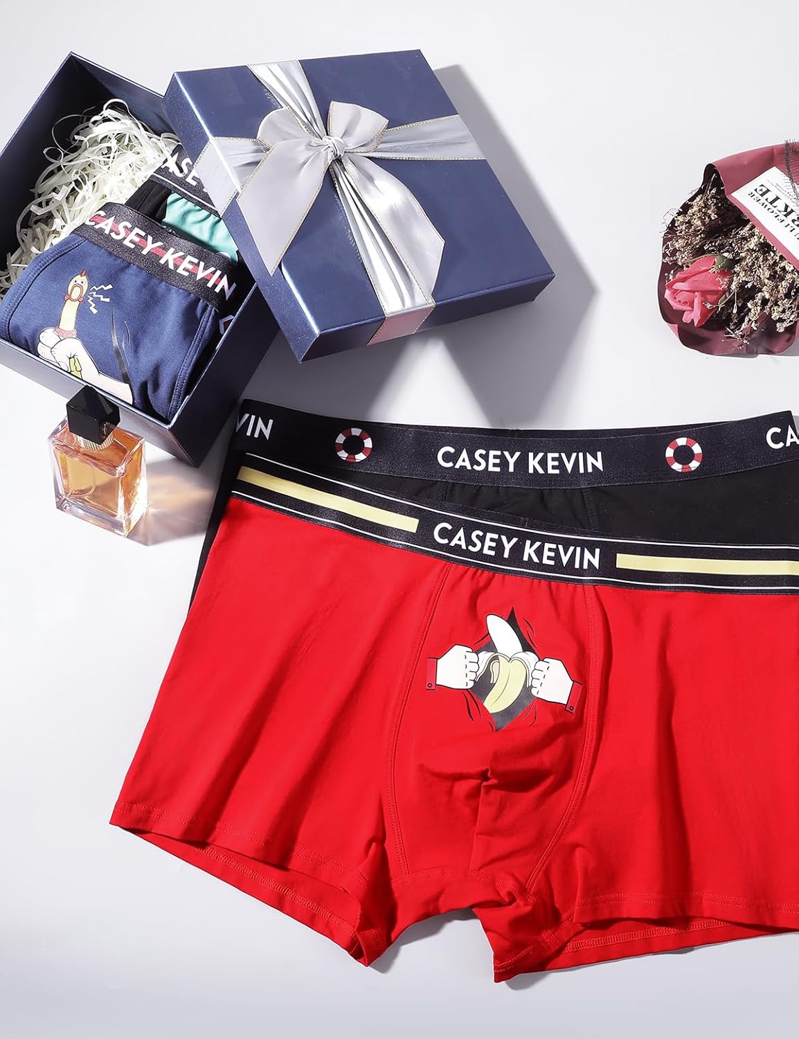 Casey Kevin Mens Valentines Underwear Sexy Novelty Cotton Boxer Briefs for Valentine's Day Gifts 3D Pouch Couple Underwear - Image 6