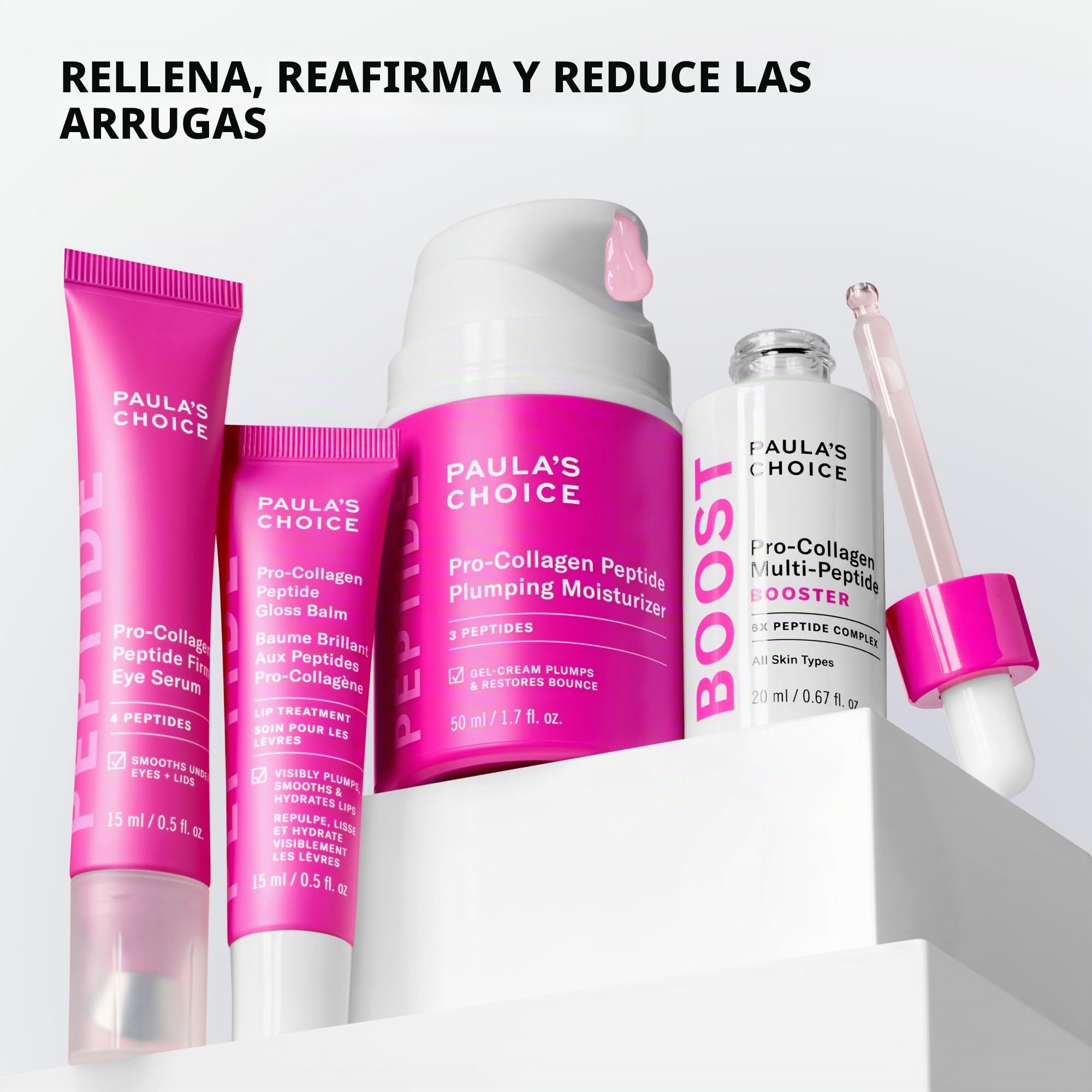 Paula's Choice Contorno de Ojos Pro-Colágeno Péptidos, Gel Crema, 15 ml | Gel Ligero sin Fragancia - Sérum Ligero Para Ojos Con Aplicador Metálico - Reduce Arrugas Y Patas De Gallo - Hidrata La Piel