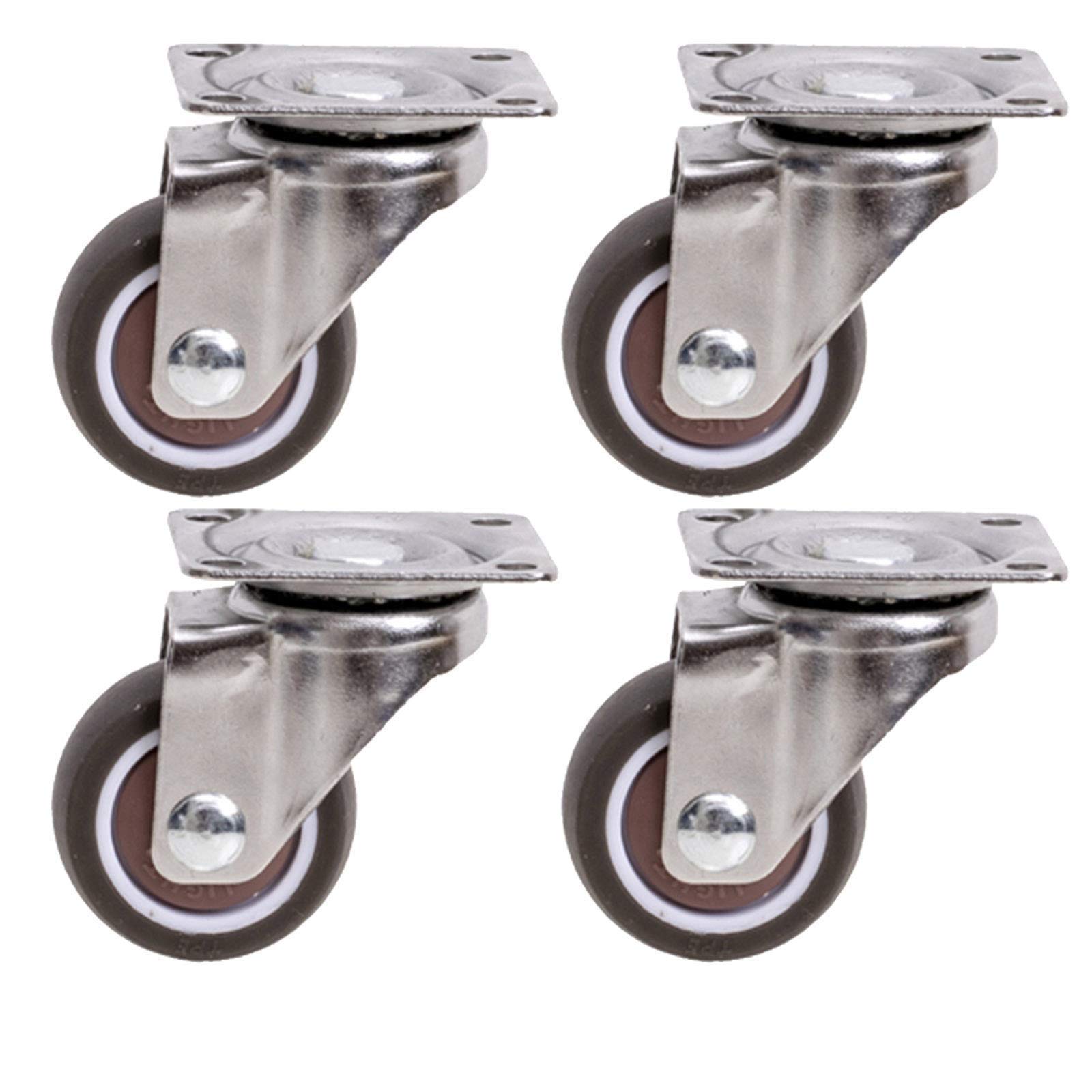 Roues plates en caoutchouc 38 mm antirouille pour déplacer vos meubles