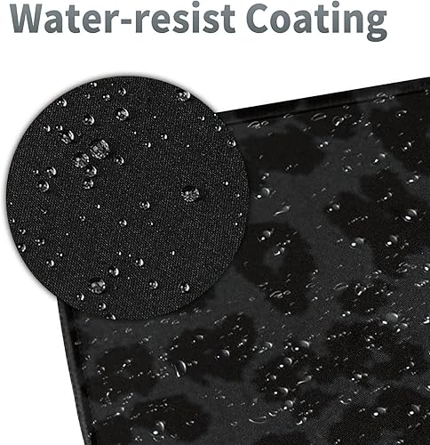 Miniatura 5 de Alfombrilla de mouse grande para juegos más un posavasos + clips para cable, alfombrilla de mouse extendida con estampado de leopardo negro (31.5 x