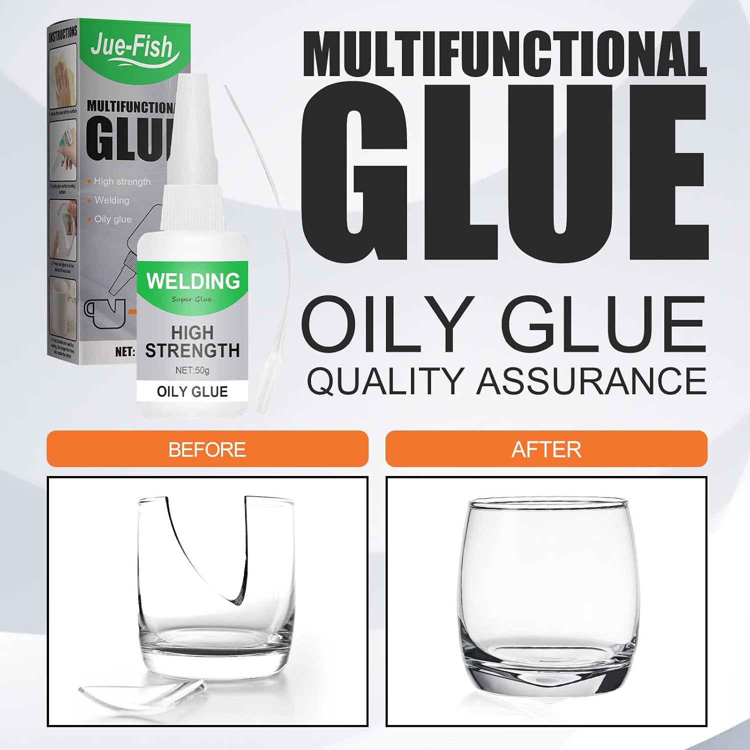 Jue Fish Glue, Jue Fish Welding High-Strength Oily Glue, Jue Fish Multifunctional Glue (5Pcs-50g)