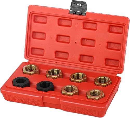 Kit de limpieza y reenhebrado fraccionario de husillo de eje de 8 piezas, reparación de cazador de roscas, herramientas de roscado de limpieza,