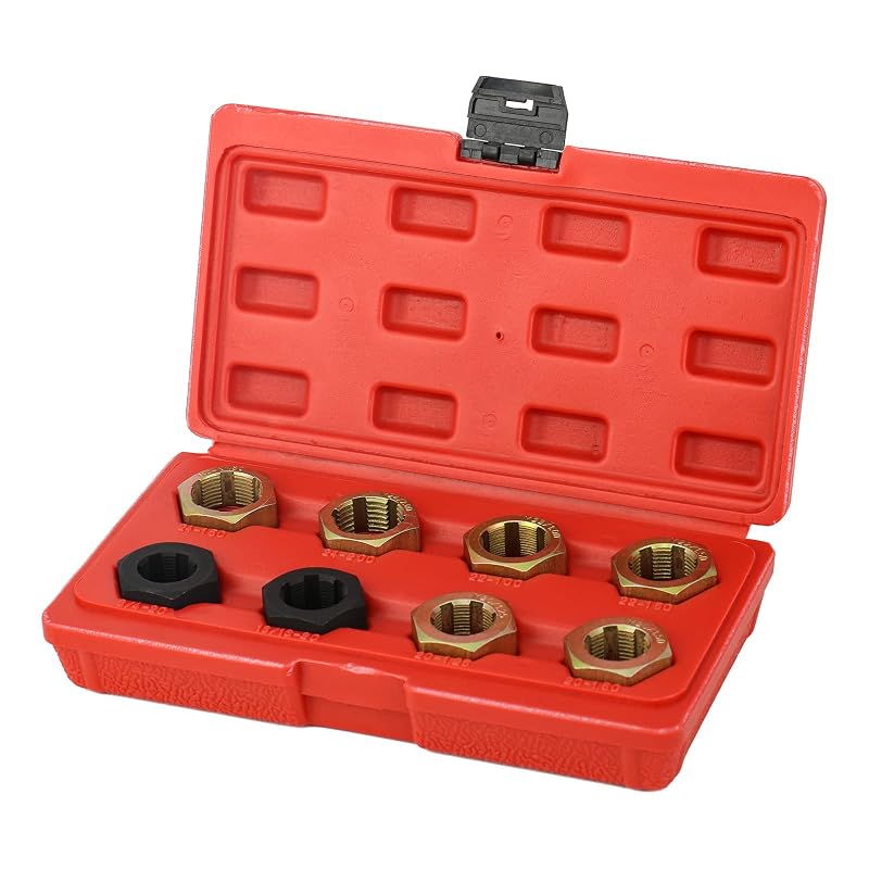 Kit com 8 Ferramentas para Limpeza e Recuperação de Roscas de Eixos, Métrico e SAE, iTaimay ETR1014