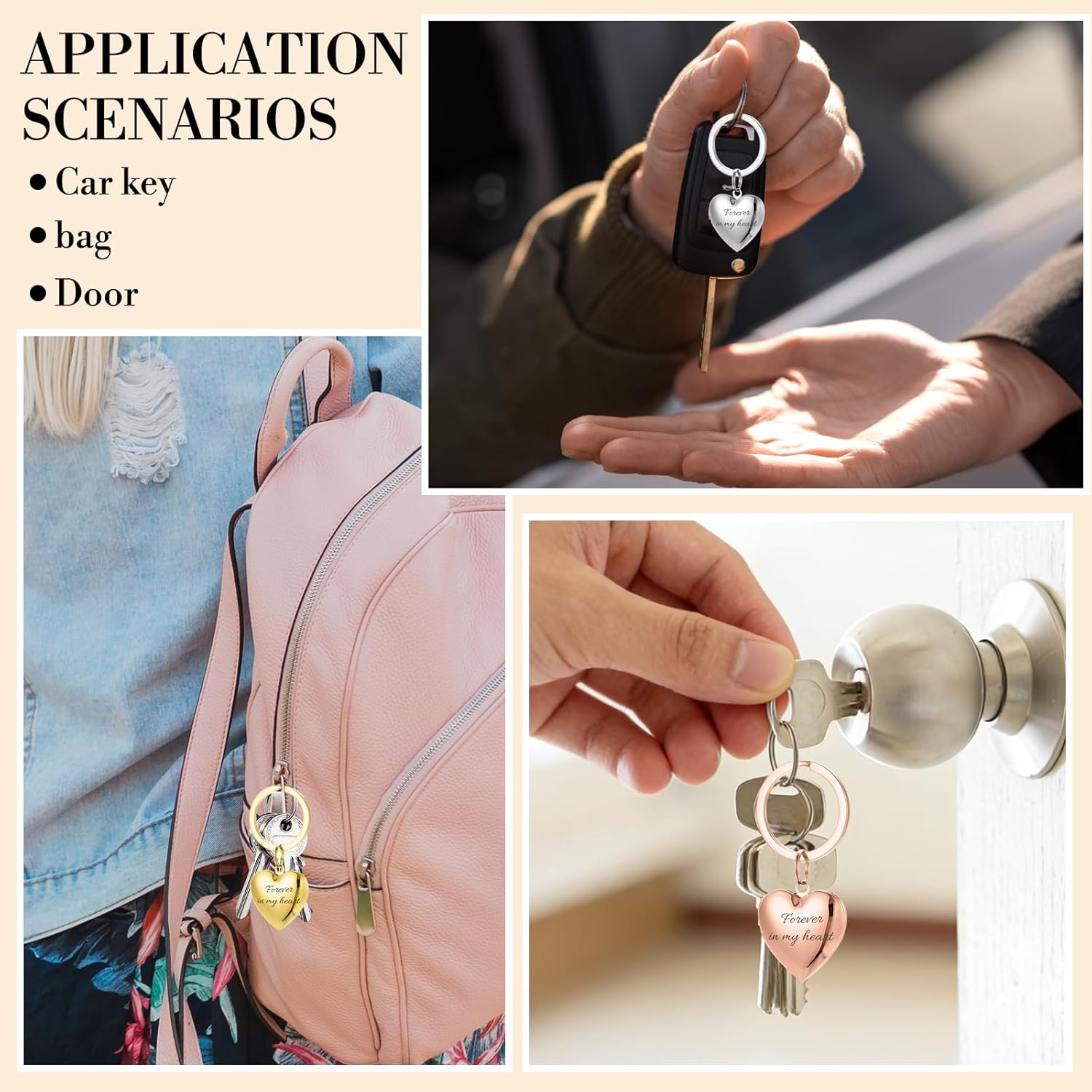 Personalized Locket Keychain Custom Photo Keychain Picture Holder Engraved Text Memorial Key Chain for Men Women - Image 5