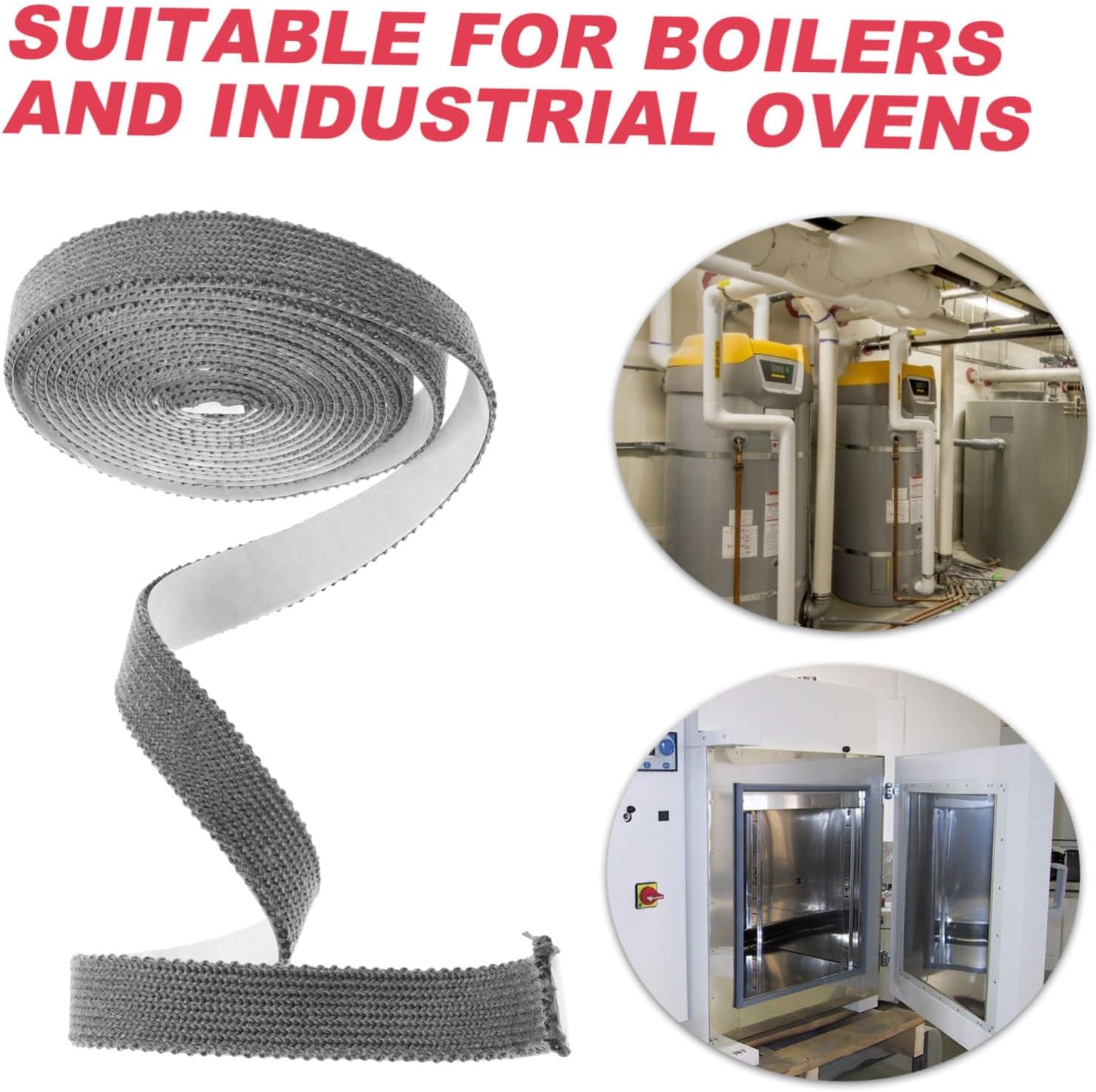 Door Gasket Rope Seal Self Adhesive Stove Door Seal for Smoke and Dust Protection Easy Installation Enhanced Seal Efficient Smoke Leakage Prevention