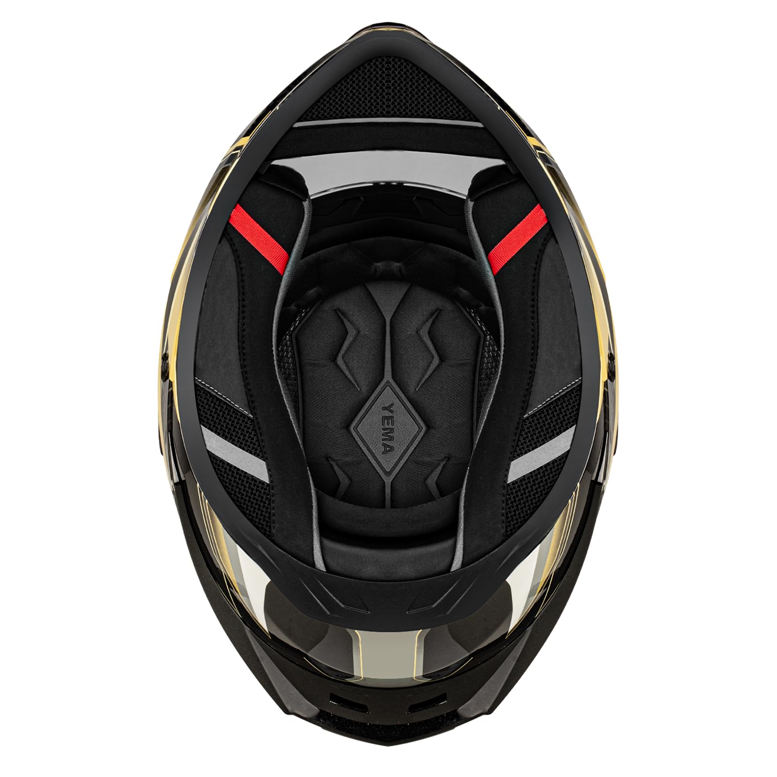 YEMA YM-850 Integralhelm Motorradhelm ECE 22.06, Fullface Helm mit Pinlock Anti-Beschlag & Belüftung, City Tour Helm für Herren und Damen，YM-850