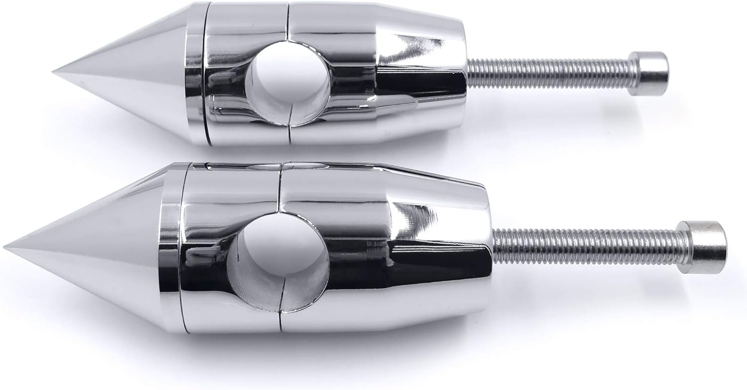 XKH- Motorcycle 1''inch Spike Handlebar Risers Compatible with Kawasaki Vulcan 900 Classic Custom Chrome [B00Y5NAG7K]
