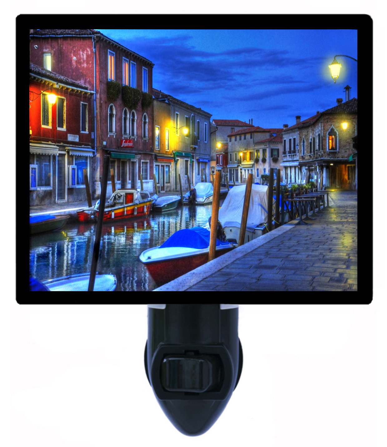 LED Night Light After Eight Italy Italian Boats River