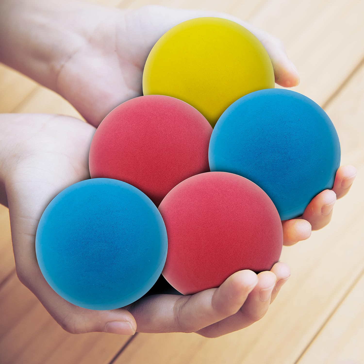 Mondo Toys - Bolsa Tres Pelotas espuma, 70mm, colores surtidos
