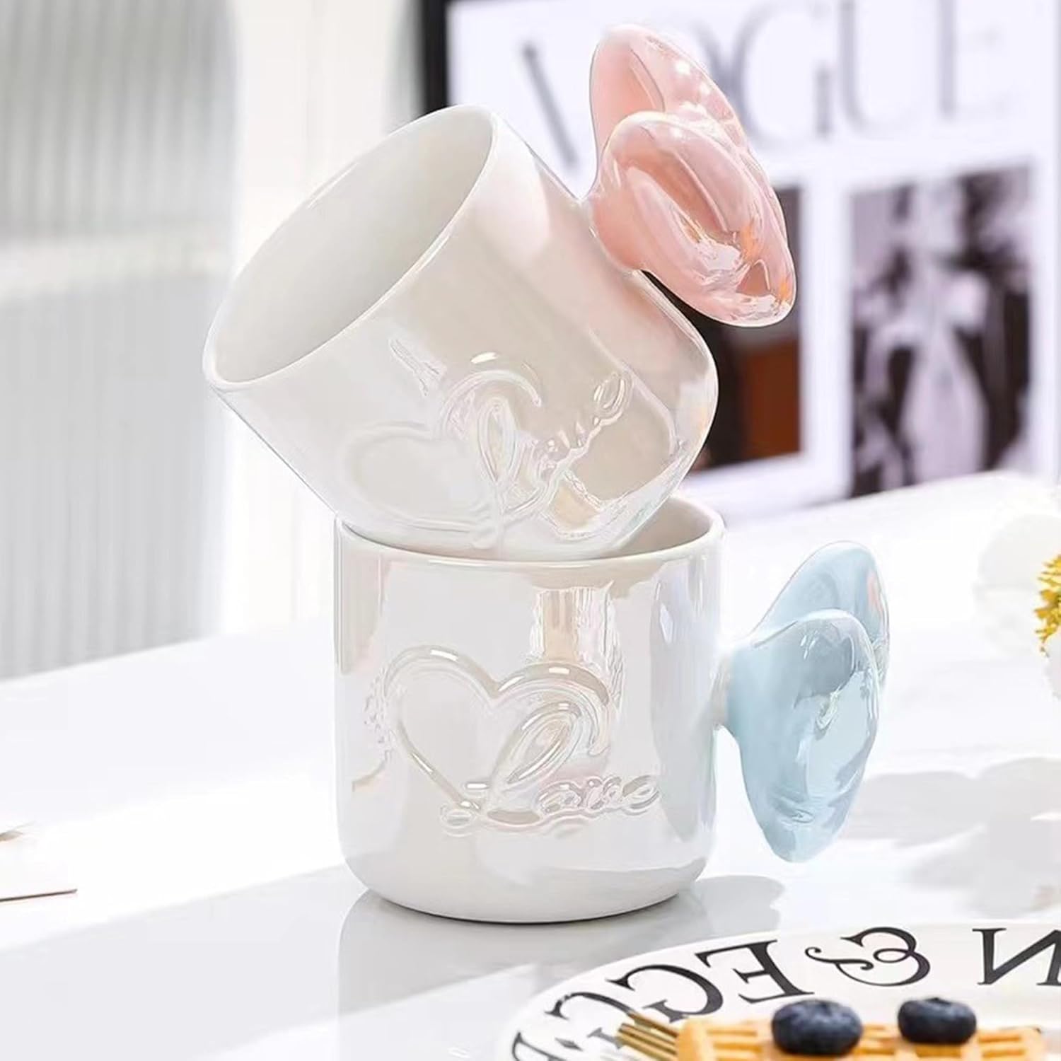 Bow Coffee Mug Violet 12 OZ Ceramic Cute Coquette Mug 350 ML Porcelain Tea Cup Bow Cute Coffee Cup for Women Girl - Image 7