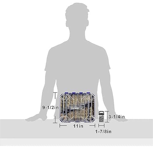 Miniatura 9 de Juego de brocas de titanio de 256 piezas acero de alta velocidad con punta anticaminar de 135  tamaño de 116 pulgadas hasta 12 pulgadas ideal para