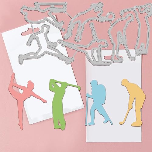 Miniatura 26 de GLOBLELAND Troqueles de corte de rugby para hacer tarjetas, troqueles de corte de fútbol para manualidades, álbumes de recortes, diario, papel