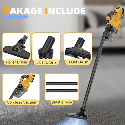 Miniatura 8 de Aspiradora inalámbrica para batería DE-Walt de 20 V, aspiradora eléctrica de mano 5 en 1 con potente motor de 500 W, aspiradora de mano portátil de