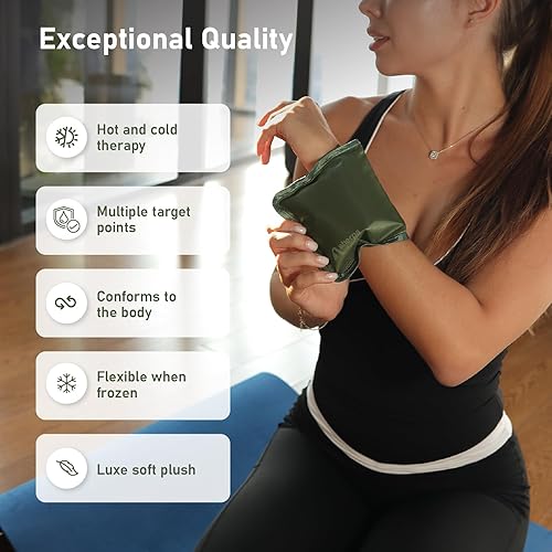 Miniatura 2 de Pequeñas bolsas de hielo suaves para lesiones reutilizables Paquetes de hielo de gel flexibles para calor y frío, reutilizables para tobillo, mano,