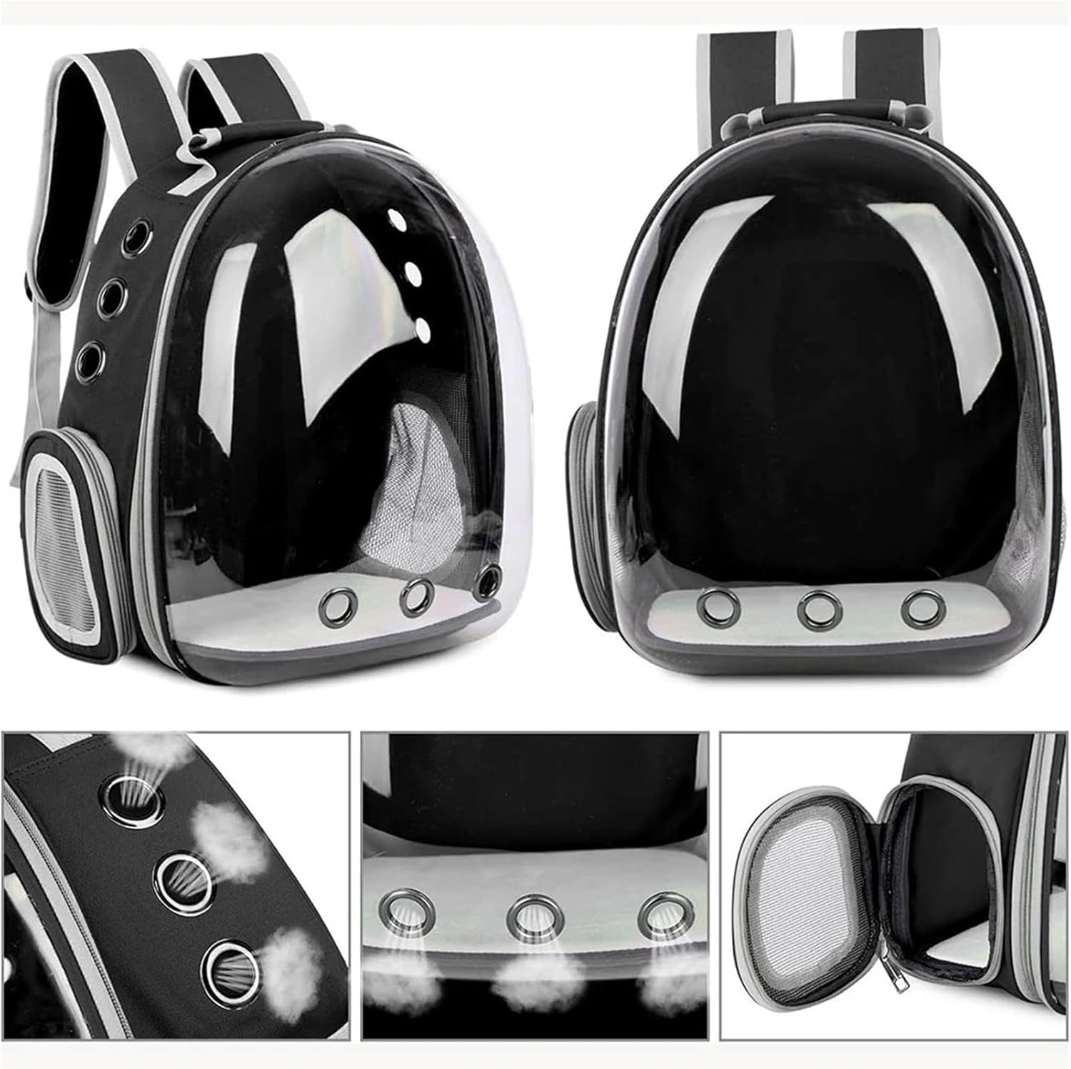 Transparent Capsule Bubble Pet Backpack, Cat Pet Carrier Backpack Small Animal Puppy Kitty Bird Breathable Travel