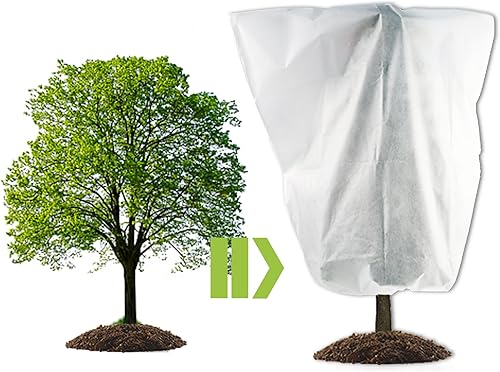 Miniatura 6 de Meekear Paquete de 2 cubiertas para plantas, 7 pies x 6 pies, protección contra heladas de invierno, cubierta de tela de protección para clima frío