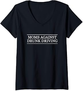 Womens MOMS AGAINST DRUNK DRIVING | MADD - Graphic V-Neck T-Shirt