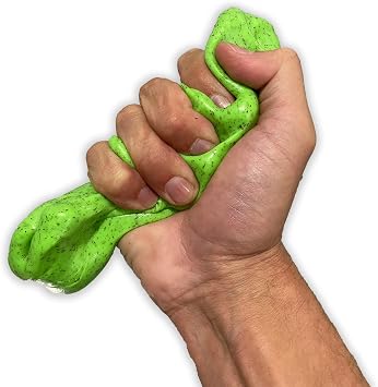 Santa's Magic Dill Dough Stress Putty for Adults - Pickle Santa Claus Christmas Edition - Neon Green Glow-in-the-Dark Therapy Putty with Real Dill