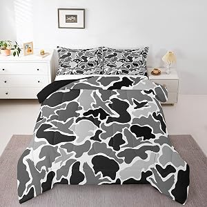 Feelyou Duck Camouflage Hunting Comforter Set Twin Size Kids Boys Bedding