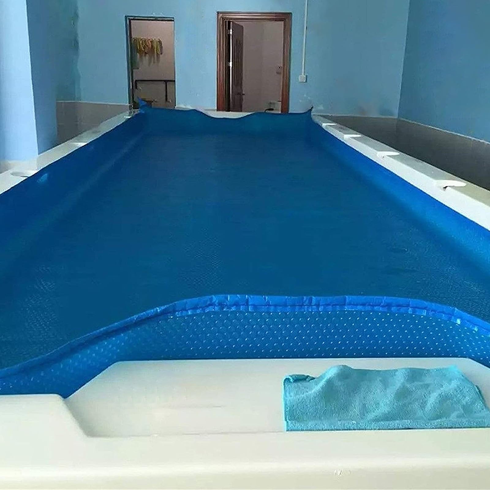 Couverture de Piscine, Couverture Solaire Haut de Gamme pour piscines enterrées et Hors-Sol, Couverture Flottante Thermique pour Spa, Protection pour Jacuzzi, 400 cm x 1000 cm, économie d'én