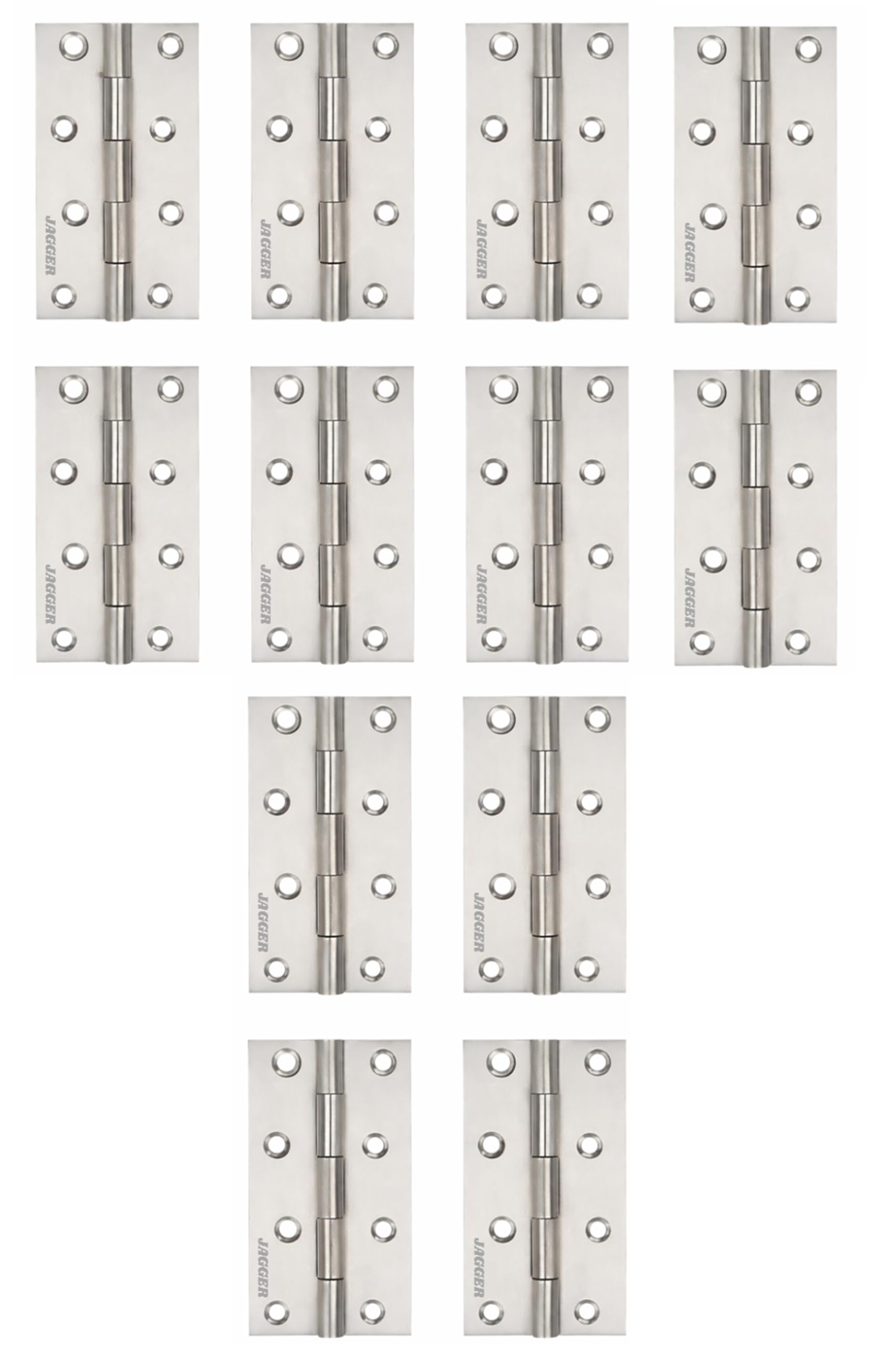JAGGER JAG427 4" Inch Stainless Steel Hinges Heavy Duty | Rust Proof Butt Hinges for Wooden Doors, Cabinets & Windows | Smooth Silent Operation (12)-image-16