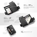 VULKIT Porte-cartes Bifold Pop Up portefeuille en cuir pour les hommes RFID Blocage du boîtier de carte métallique, cales 9 Cartes et billets Noir