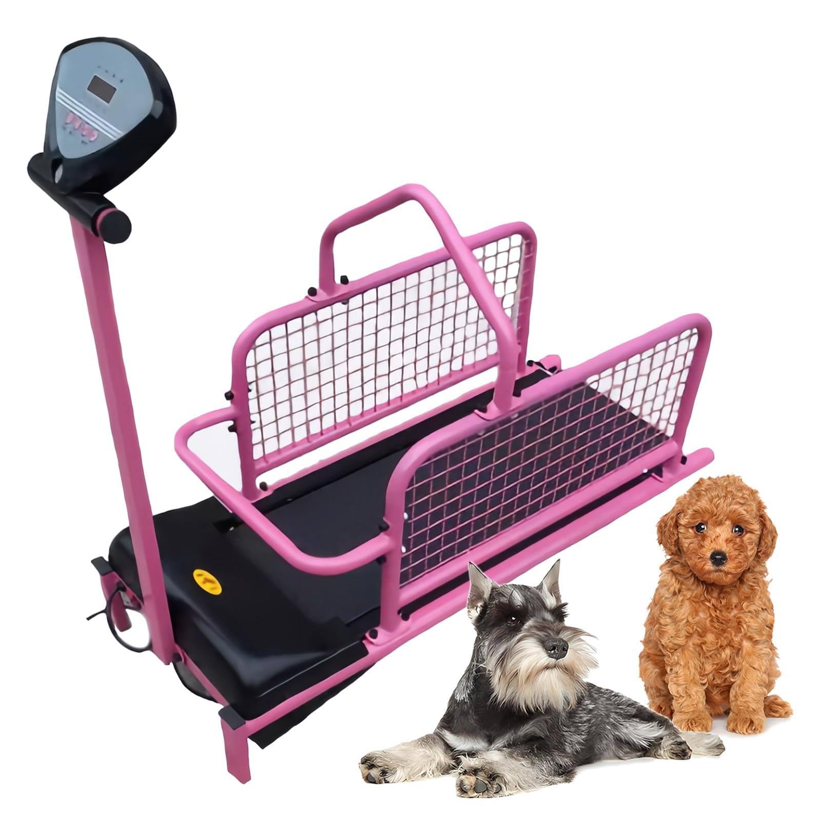 Hundelaufband, Hundelaufband für kleine Hunde, Haustier-Laufmaschine für das Training Kleiner Hunde, Indoor-Laufband,Pink