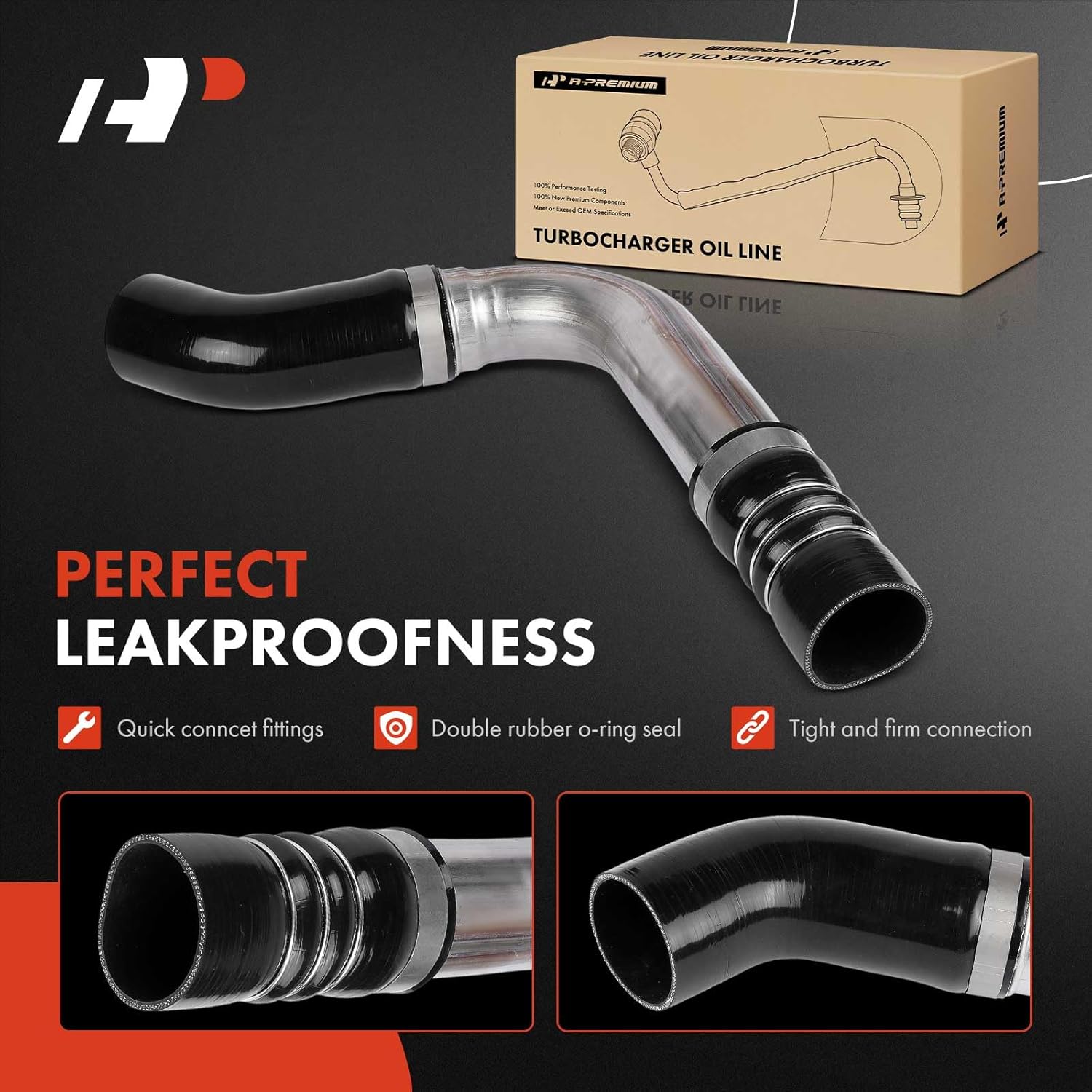 A-Premium Turbocharger Intercooler Hose Compatible with Ram 2500/3500/4500/5500 2019-2024, 6.7L, Turbocharger To Intercooler