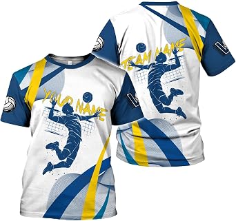Personalized 3D Volleyball Shirt for Men & Women, Custom Volleyball Tee, Unique Shirt for Volleyball Lovers, Unisex T-Shirt