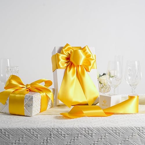 Vista 110 de MEEDEE Orange Satin Ribbon - 1.5 inch Double Faced Satin Ribbon, 50 Yards - Neon Tangerine - For Christmas, Thanksgiving, Halloween, Weddings