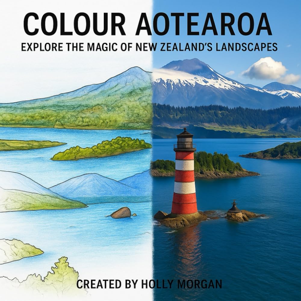 Colour Aotearoa: New Zealand Landmarks & Nature (Explore & Colour)