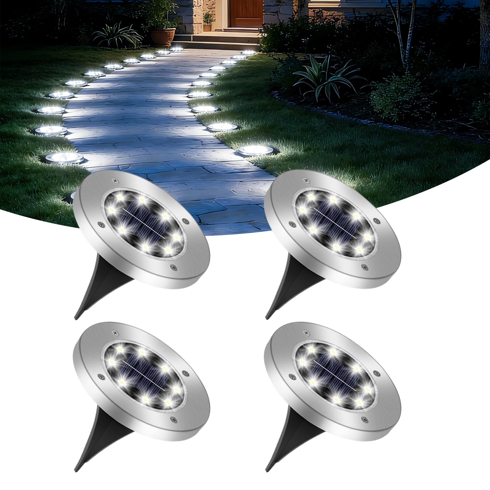 Caldarax 8 LEDs Solar Bodenleuchten Aussen