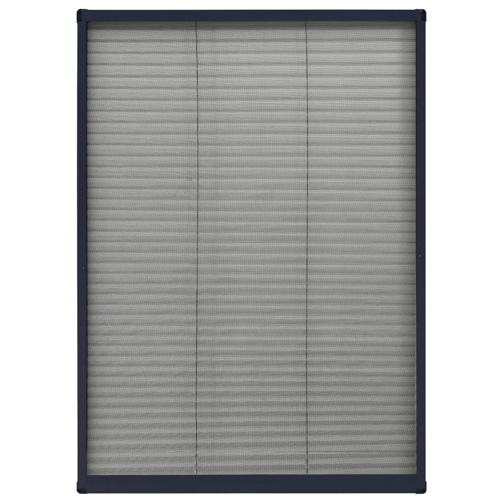 Gecheer Insektenschutz-Plissee für Fenster Fliegengitter Dachfenster Mückenschutz Fliegenschutz Mückengitter Sonnenschutz Sichtschutz Aluminium Anthrazit 80x120cm