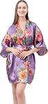 Peony Floral Silk Kimono Robe Bridal Bridesmaid Robes Dressing Gown for Women