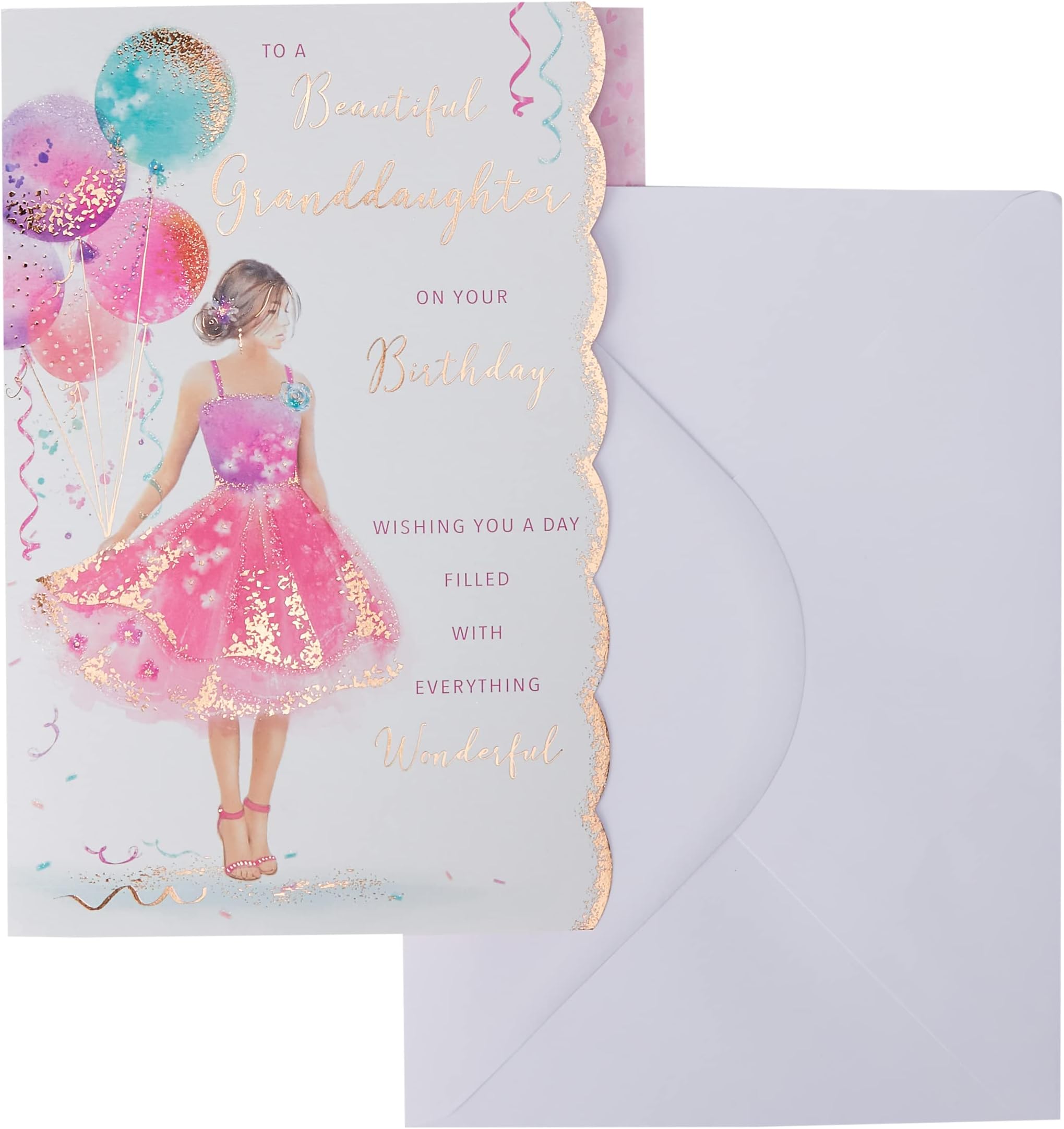 Birthday Card Granddaughter - 10 x 7 inches - Regal Publishing