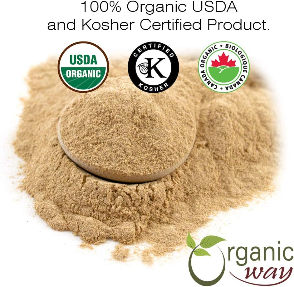 Organic Way Premium Ashwagandha Root Powder - Origin - India (8 Ounce)