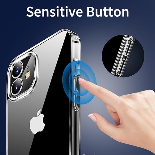 Miniatura 6 de JJGoo Compatible con iPhone 12 y 12 Pro funda transparente, transparente a prueba de golpes, delgada, antiarañazos, carcasa protectora trasera de