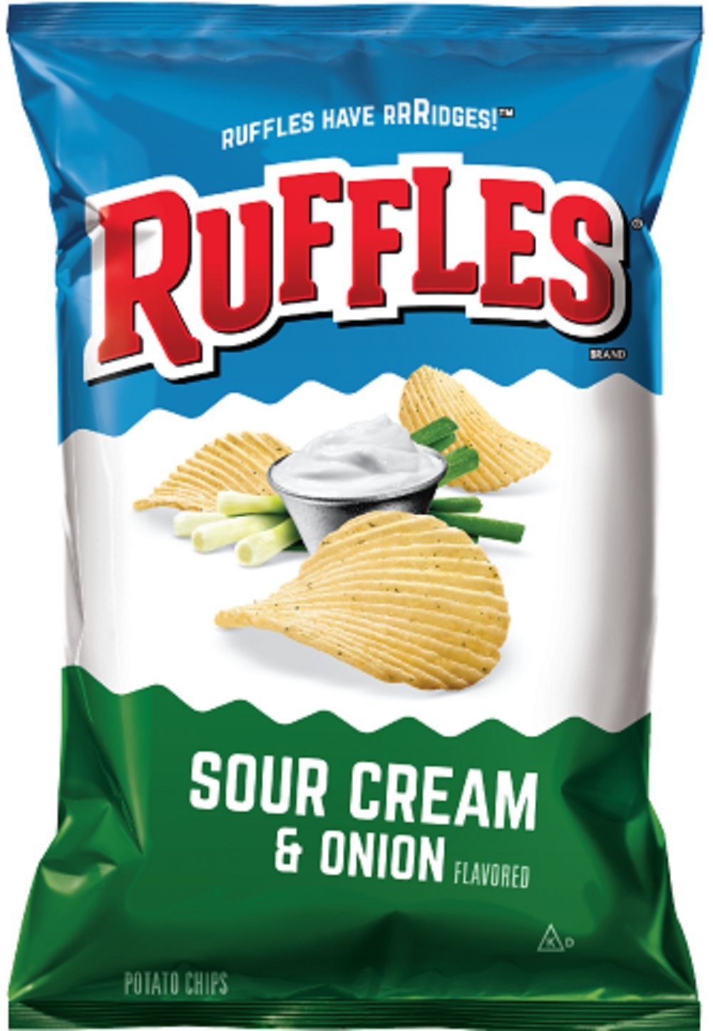 Frito Lay, Ruffles, Potato Chips, 7.75oz Bag (Pack of 3) (Choose Flavors Below) (Sour Cream & Onion 7.75oz) by Ruffles